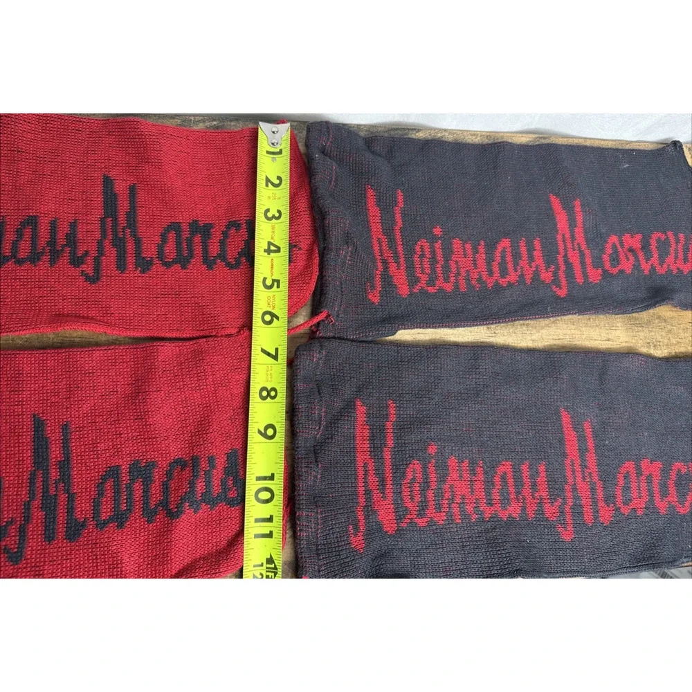 Neiman Marcus Shoes Dust Bags Lot of 5 Red Black Logo Clean Unused Drawstring